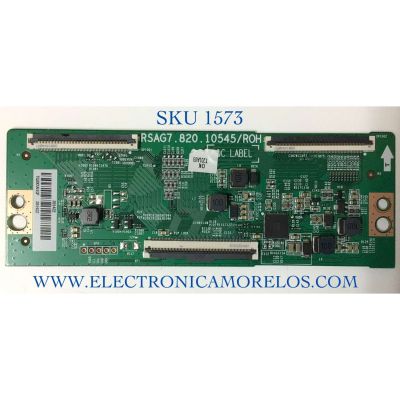 T-CON PARA TV HISENSE NUMERO DE PARTE 281422 / RSAG7.820.10545/ROH / 281422 / TG20CV61GF / PANEL HD425Y1U71-T0L2\S0\GM\ROH / MODELO 43A6G 43A53FUA  / 43A6G